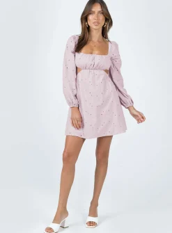 Princess Polly Xali Long Sleeve Mini Dress  Pink Best