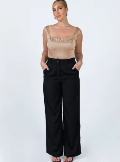 Princess Polly Ximena Bodysuit  Beige New
