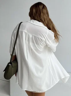 Princess Polly Yarana Shirt  White Hot