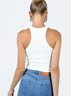 Princess Polly Yarran High Knit Cami  White Hot