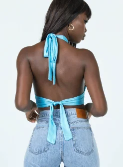 Princess Polly Yelena Top  Blue Store