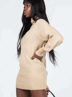 Princess Polly Zahara Mini Dress  Beige Shop