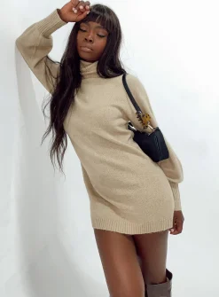 Princess Polly Zahara Mini Dress  Beige Shop