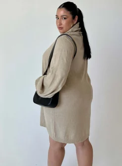 Princess Polly Zahara Mini Dresscurve   Beige Sale