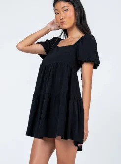 Princess Polly Zalia Mini Dress  Black Cheap