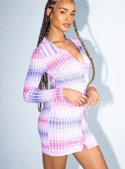 Princess Polly Zana Mini Dress  Pink / Purple Cheap