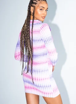 Princess Polly Zana Mini Dress  Pink / Purple Cheap