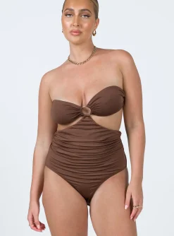 Princess Polly Zane Bodysuit  Brown Best Sale