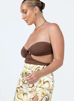 Princess Polly Zane Bodysuit  Brown Best Sale