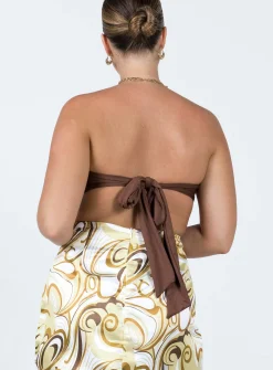 Princess Polly Zane Bodysuit  Brown Best Sale