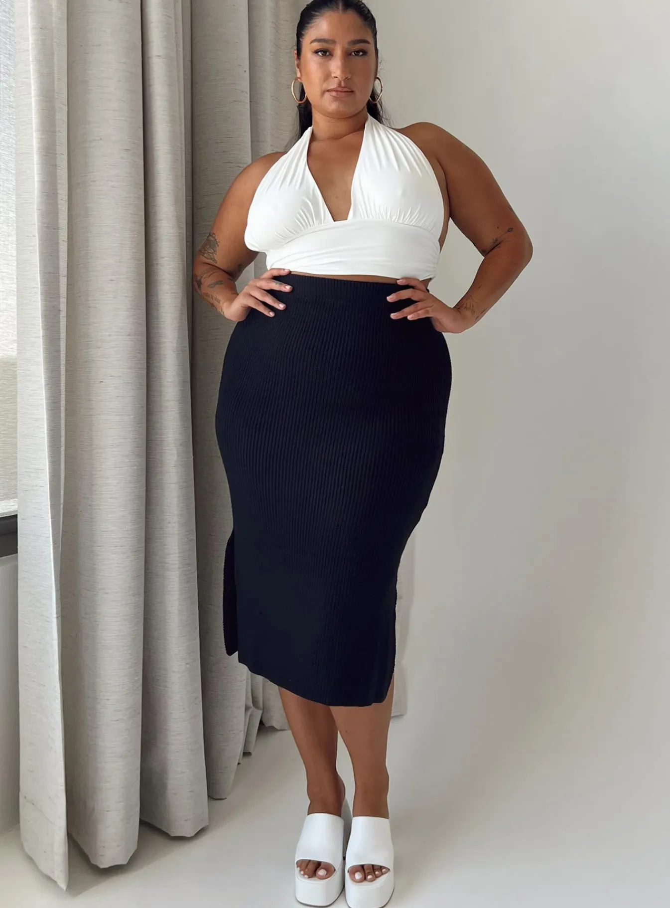 Princess Polly Zanna Midi Skirtcurve Black Best