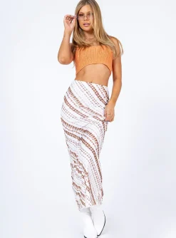 Princess Polly Zannia Maxi Skirt  White Sale