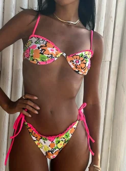 Princess Polly Zari Bikini Bottomsmulti Floral   Orange Store