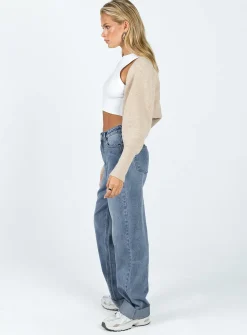 Princess Polly Zeira Wide Leg Jeans Mid Wash Denim Shop