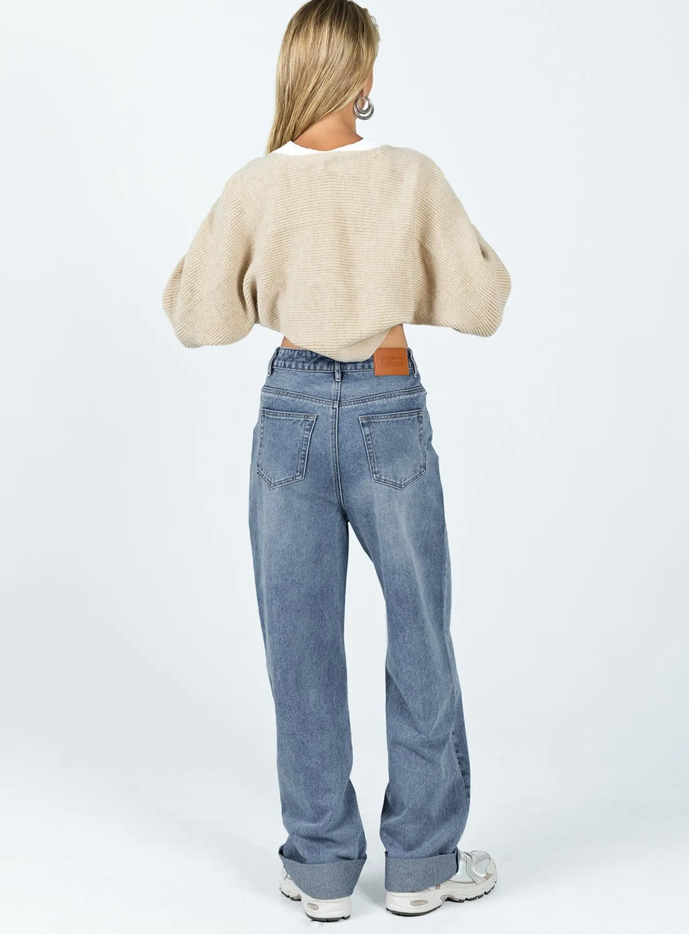 Princess Polly Zeira Wide Leg Jeans Mid Wash Denim Shop