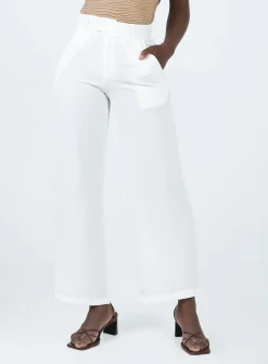 Princess Polly Zelaya Pants  White Discount