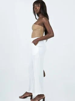 Princess Polly Zelaya Pants  White Discount