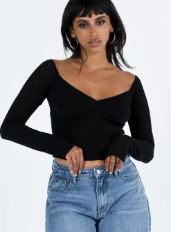 Princess Polly Zelda Off The Shoulder Top  Black Cheap