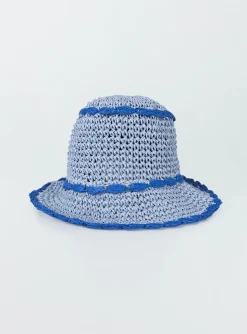 Princess Polly Zeldine Crochet Hat  Blue Cheap