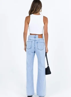 Princess Polly Zelkova Flared Jeans Mid Wash  Denim Best Sale