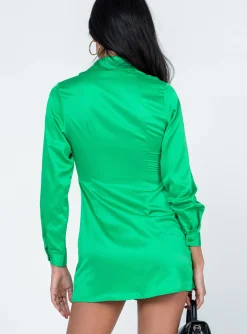 Princess Polly Zena Mini Dress  Green Cheap