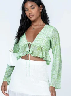 Princess Polly Zenith Long Sleeve Top  Green Best