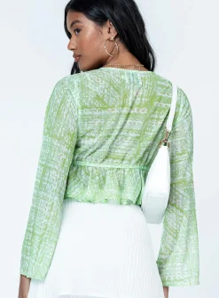 Princess Polly Zenith Long Sleeve Top Green Best