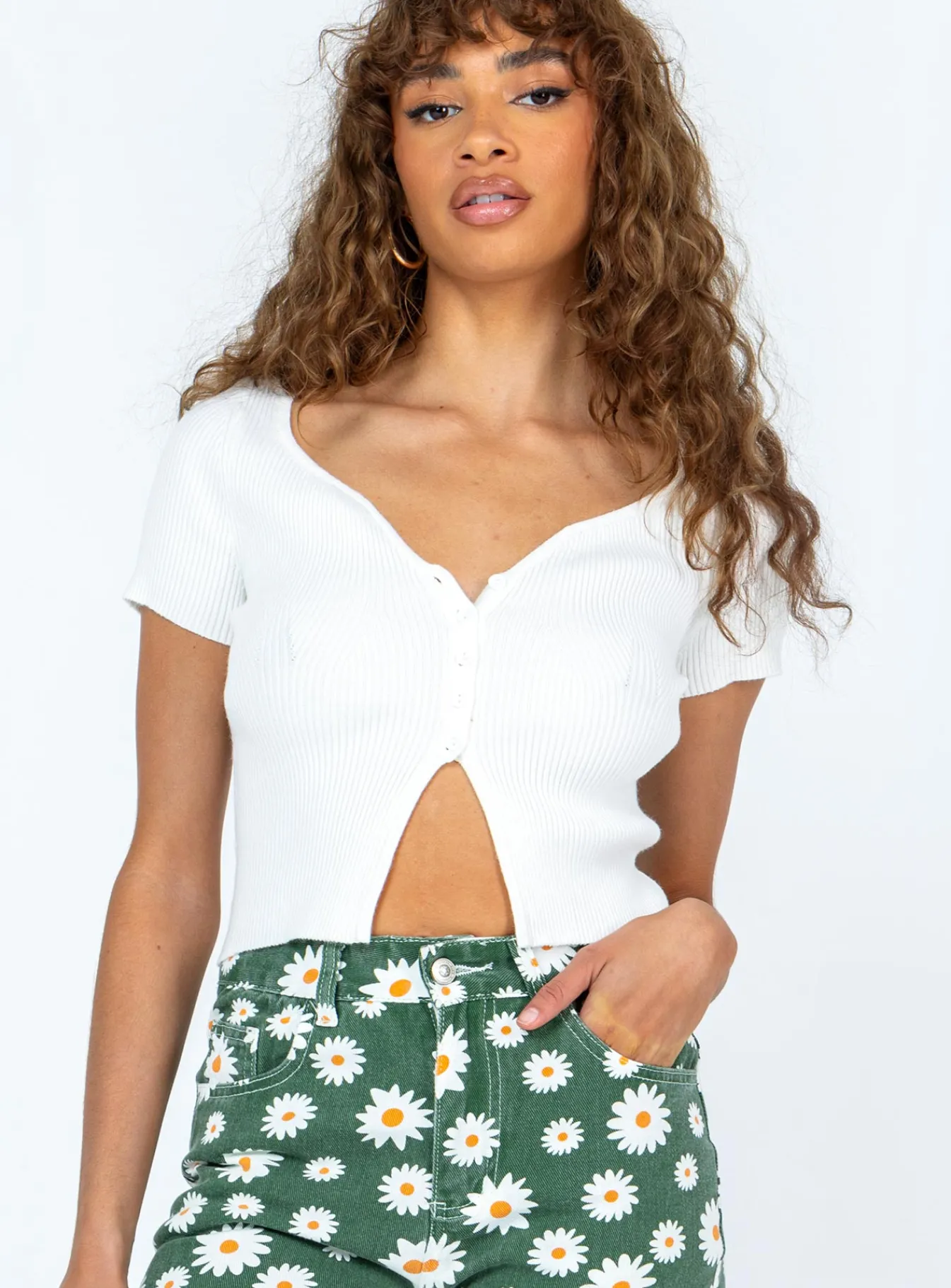 Princess Polly Zeren Top White Outlet