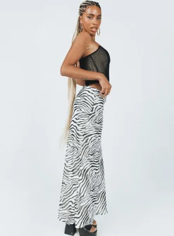 Princess Polly Ziggy Maxi Skirt/ White   Black Shop