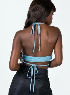 Princess Polly Zima Top Blue Best Sale