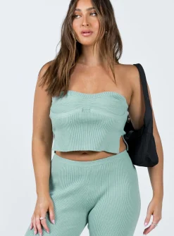Princess Polly Zimmer Knit Tube  Blue Discount
