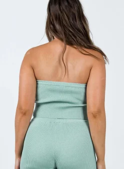 Princess Polly Zimmer Knit Tube  Blue Discount