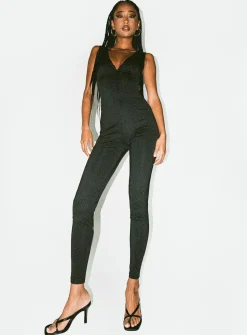 Princess Polly Zoe Jumpsuit  Black Best