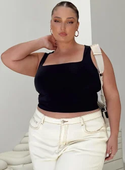 Princess Polly Zoe Topcurve   Black Shop