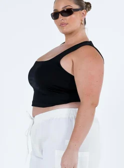Princess Polly Zoe Topcurve   Black Shop