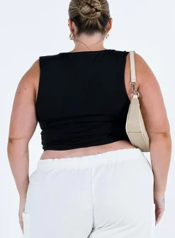Princess Polly Zoe Topcurve   Black Shop