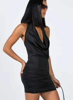 Princess Polly Zoeva Mini Dress  Black Cheap