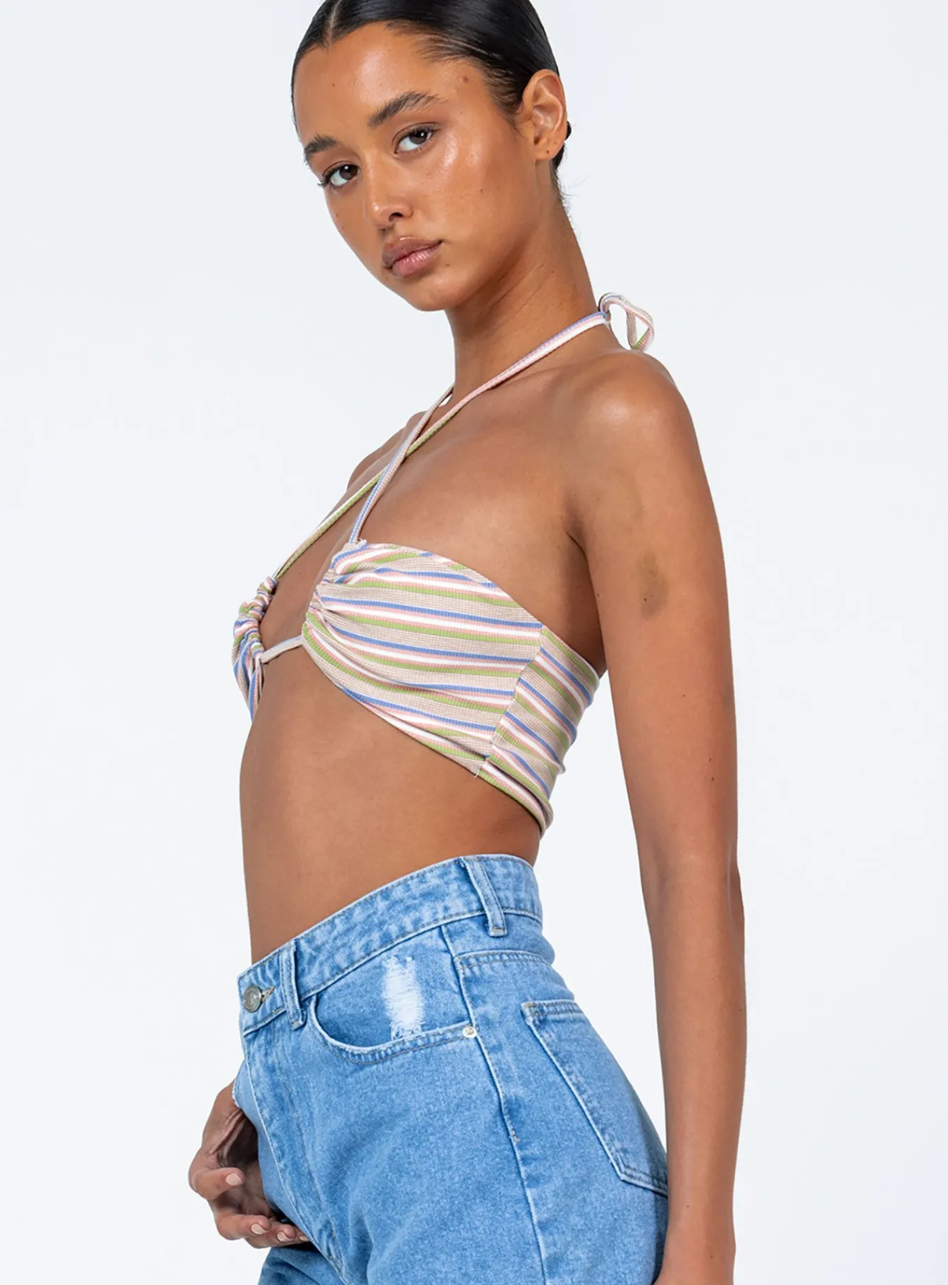 Princess Polly Zoie Topstripe Beige Best Sale