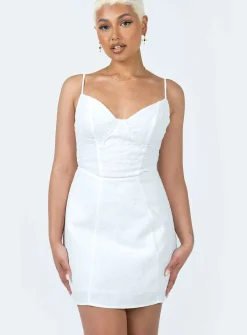 Princess Polly Zora Mini Dress  White Cheap